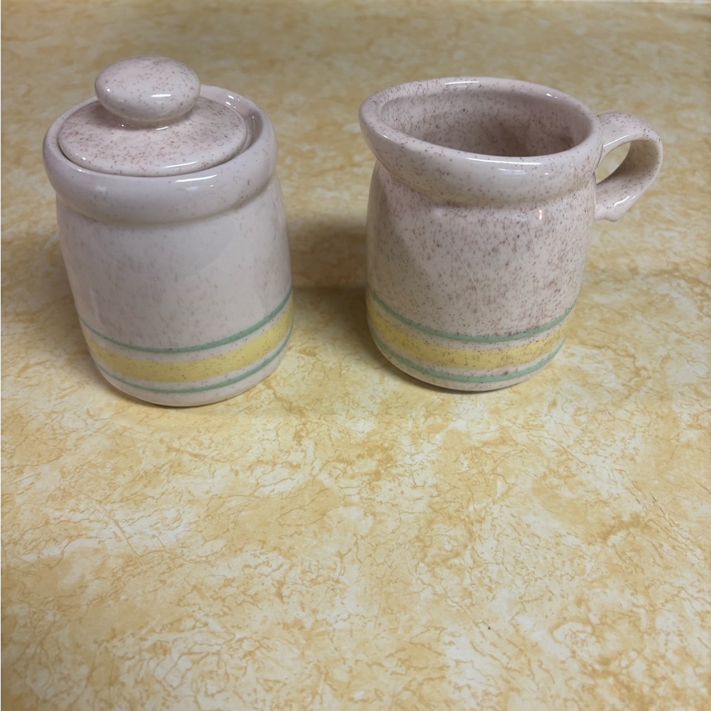 Vintage McCoy creamer and sugar set